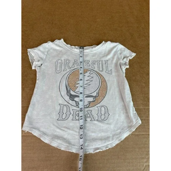 Grateful Dead Graphic T Shirt, Skull, Youth 4T Shrunk White/grey - Picture 5 of 6